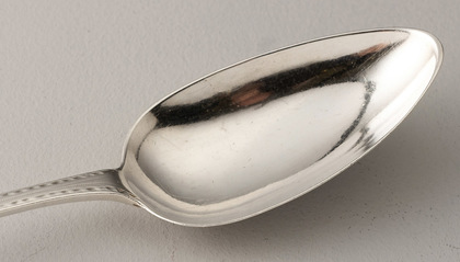 Irish Georgian Silver Bright Cut Tablespoons (Pair) - Wicklow Regiment (Set 1 of 2)